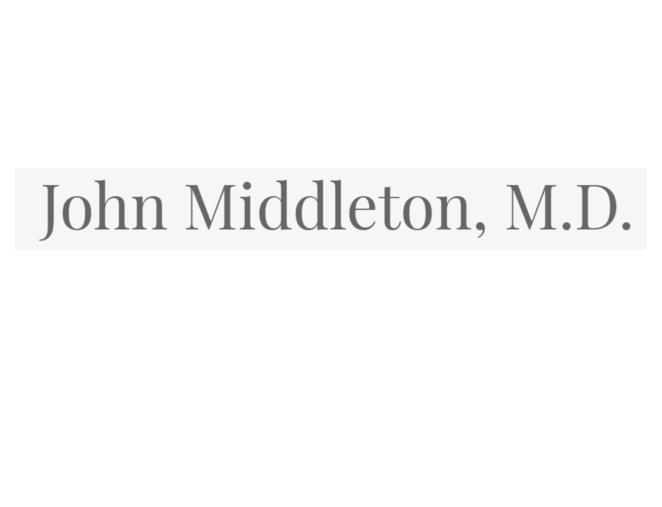 John Middleton, MD logo